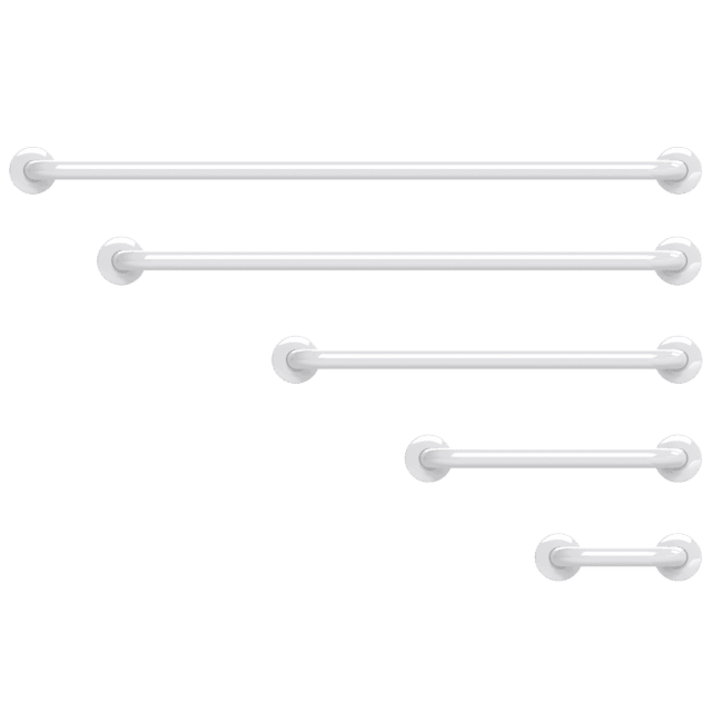 Illustration showing all 5 grab bar lengths