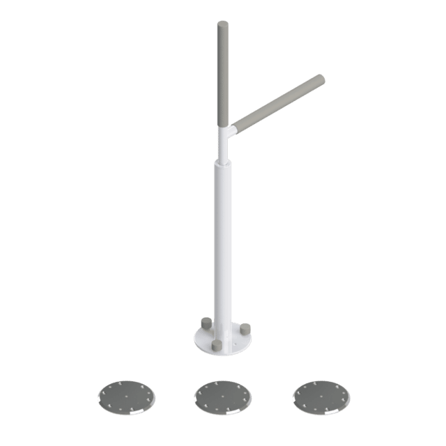 Illustration of the Advantage Rail Portalbe, and the portable floor plates